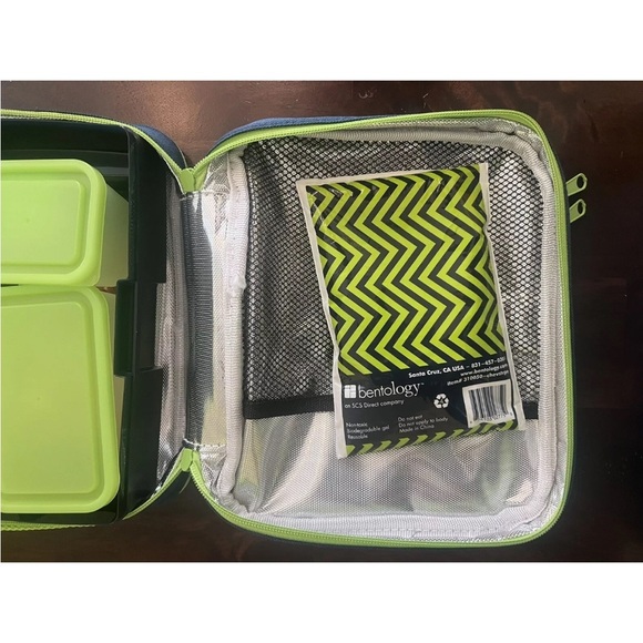 Blue and Green Bentology Lunch Box - Picture 2 of 4